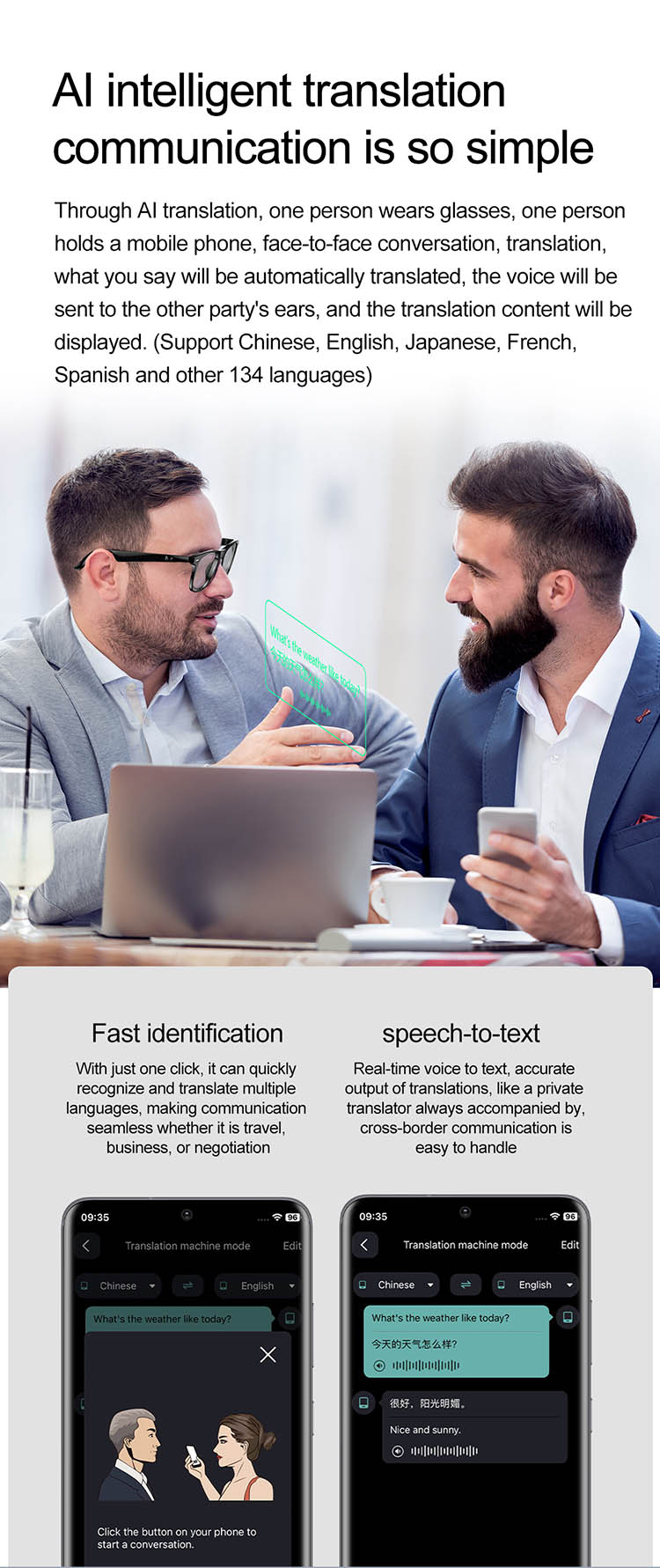 W100 translator smart glasses ,W100 smart glasses ,W100 smart sunglasses ,W100 AI smart glasses ,Smart glasses AI ,AI smart glasses with translator , AI language translator sunglasses ,W100 sunglasses ,IXIU smart glasses